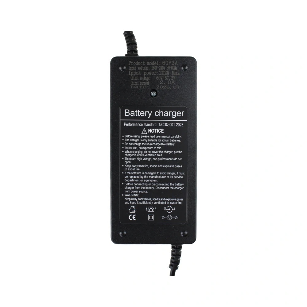 Univerzální nabíječka 60V 3A DC GX16 3 pin pro elektrické koloběžky