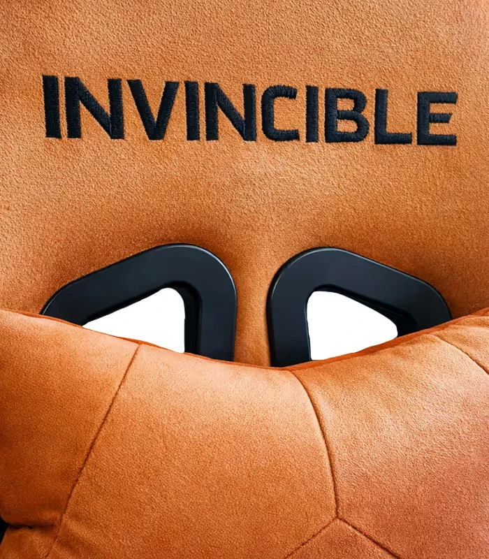 Komfortní kancelářské křeslo - Herní křeslo s podnožkou oranžové