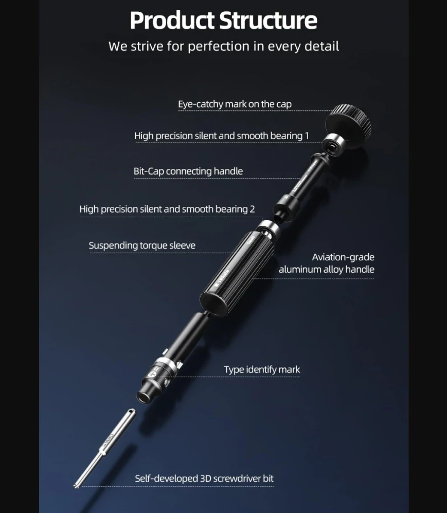 Šroubovák Qianli 3D iWhale i-Thor torx E T2
