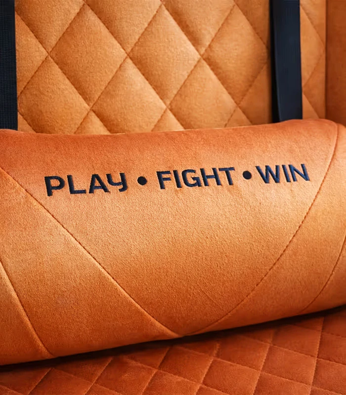 Komfortní kancelářské křeslo - Herní křeslo s podnožkou oranžové