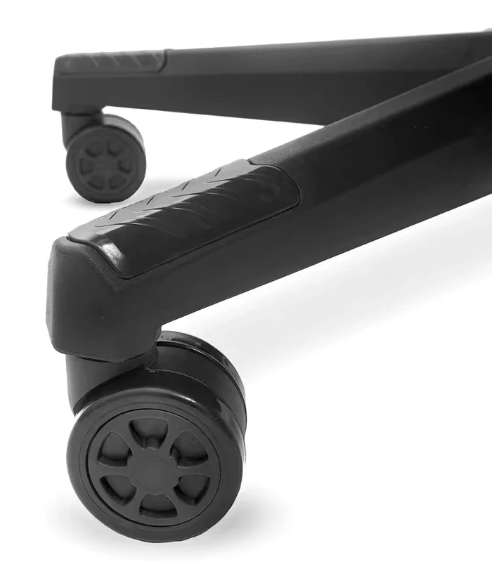 Prošívané kancelářeské křeslo masážní- herní židle s opěrkou na nohy černá