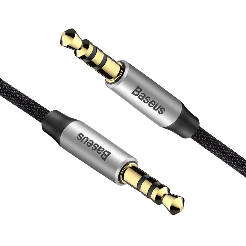 Kabel jack-jack Baseus Yiven Audio M30 1,5m stříbrno - černý