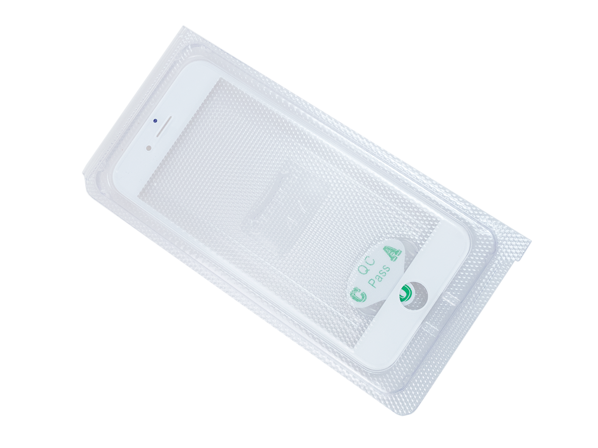 LCD Sklíčko + rámeček + OCA lepidlo iPhone 6 Plus bílé - sklíčko displeje
