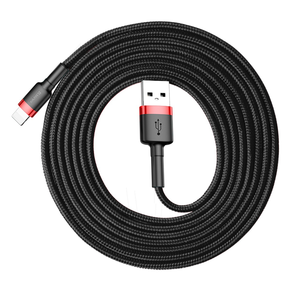 Baseus kabel USB iPhone QC3.0 1.5A 2m černo-červený Calklf-C19