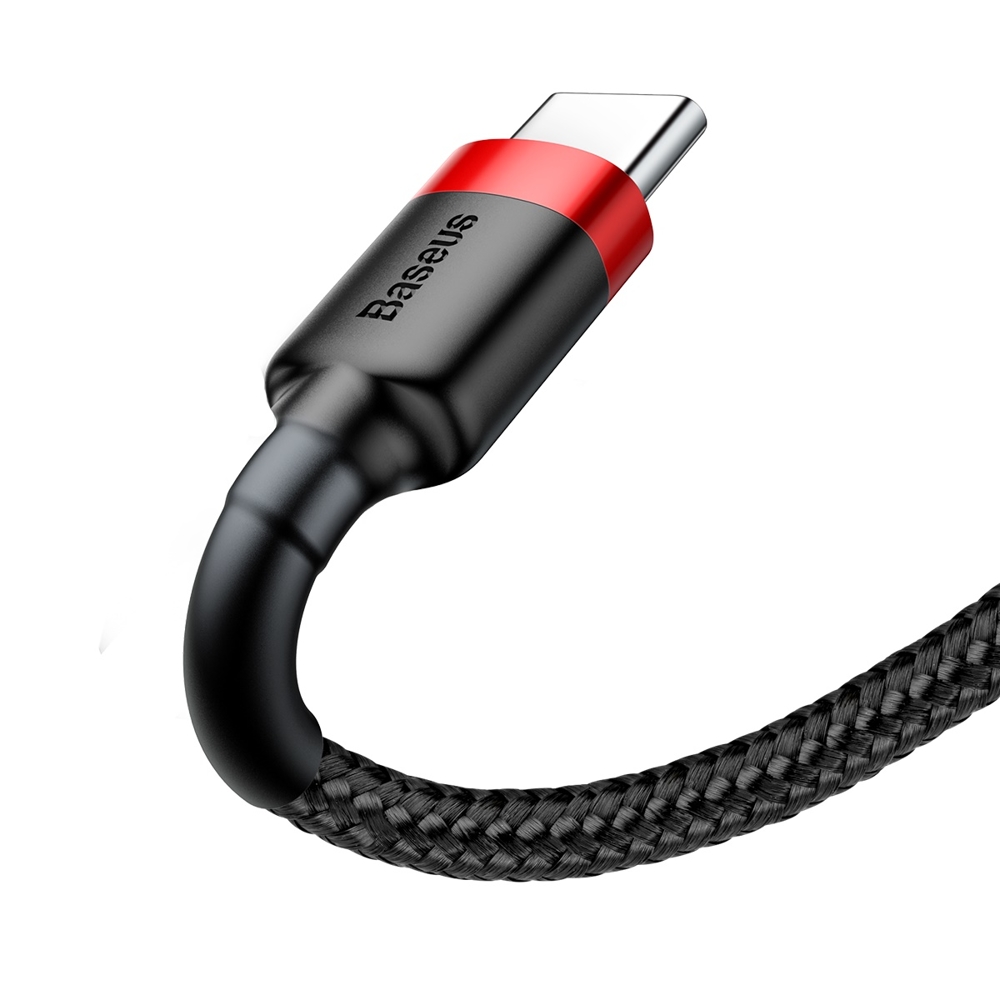 Kabel Baseus Cafule odolný nylonový kabel USB / USB-C QC3.0 3A 1M černo-červený Catklf-B91