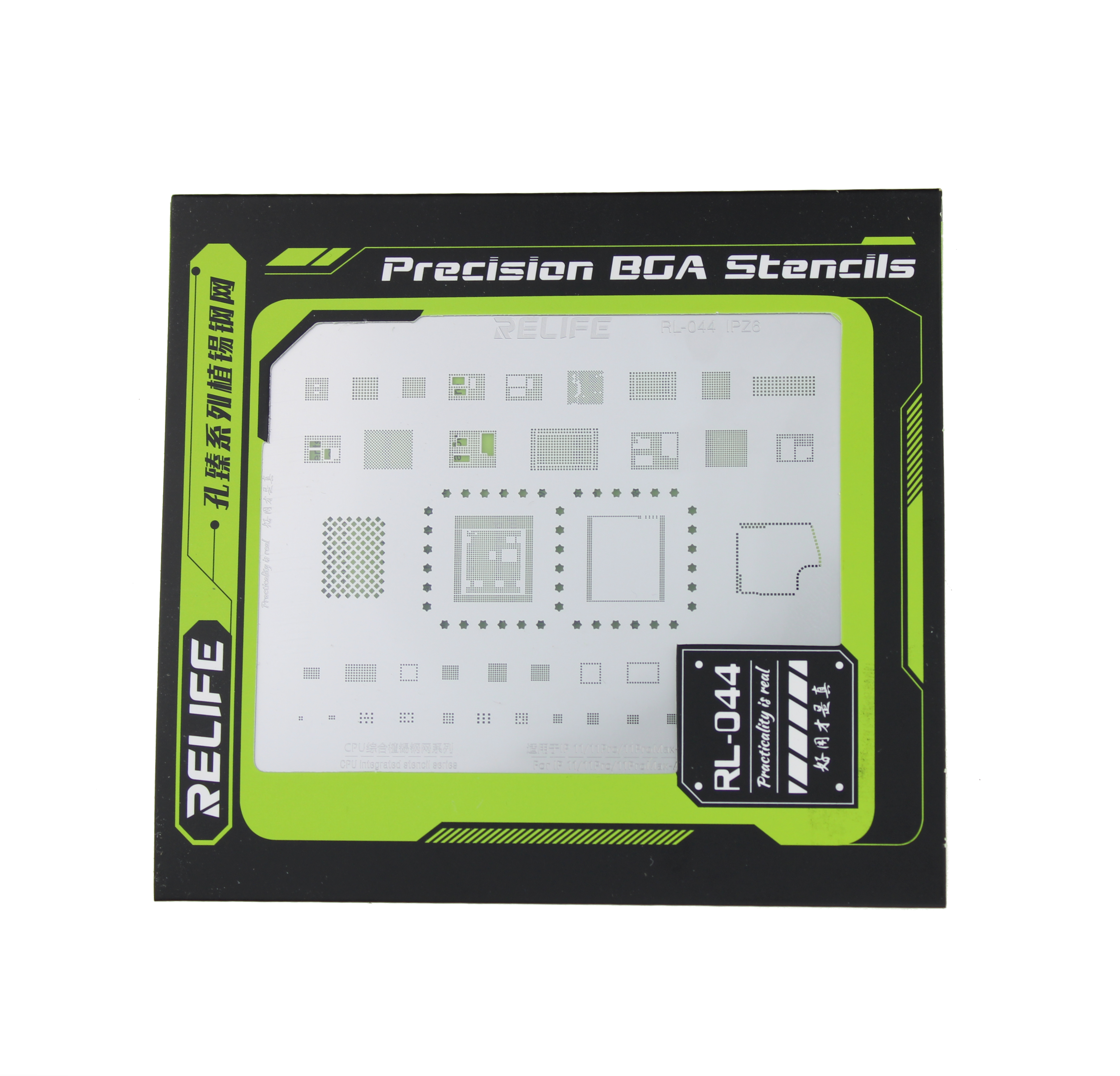 Šablona na opravu pro IC BGA iPhone 11 / 11 Pro / 11 Pro Max RELIFE RL-044 IPZ6