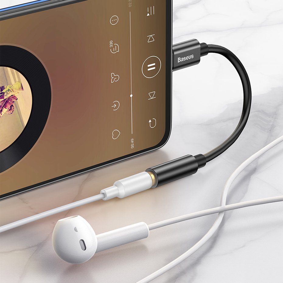Baseus L54 Audio Adaptér USB-C + mini jack 3,5 mm šedý