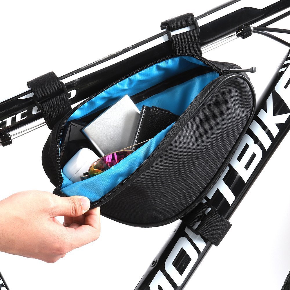 Wozinsky Cyklistická syntetická taška na rám kola 1,5 L černá WBB11BK 16 cm x 20 cm x 27 cm x 6