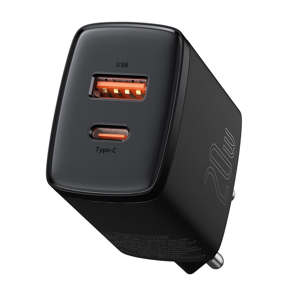Kompaktní rychlonabíječka Baseus USB/USB Typ-C 20 W - 3 A - rychlé nabíjení 3.0 CCXJ-B01