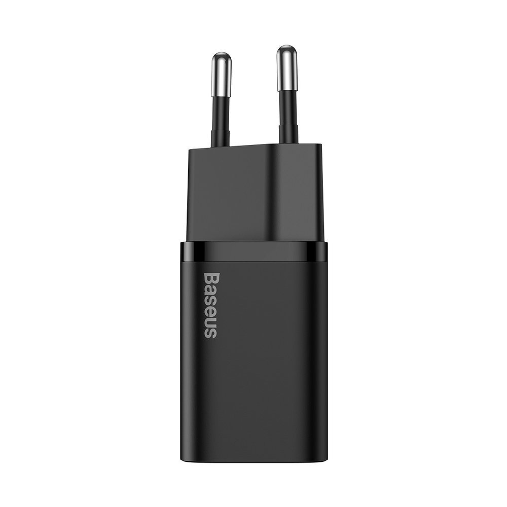 Rychlé napájení - síťová nabíječka Baseus EU USB Typ-C 25 W nabíječka černá + kabel USB typu C - kabel USB Typ-C TZCCSUP-L01
