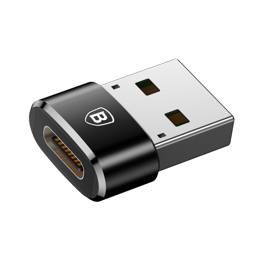 Baseus adaptér z konektoru USB Typ-C na USB černý CAAOTG-01