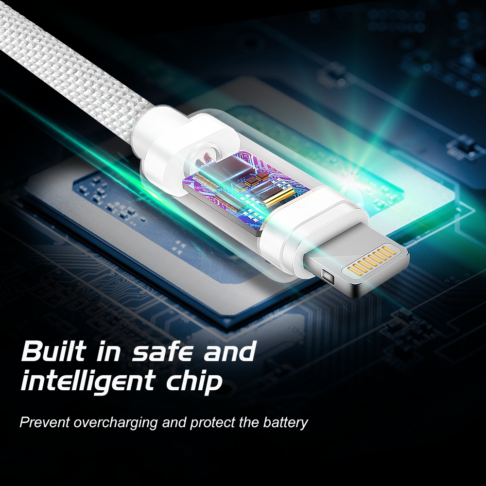 Swissten datový kabel USB lighting 1.2 m černý inteligentí s opletem