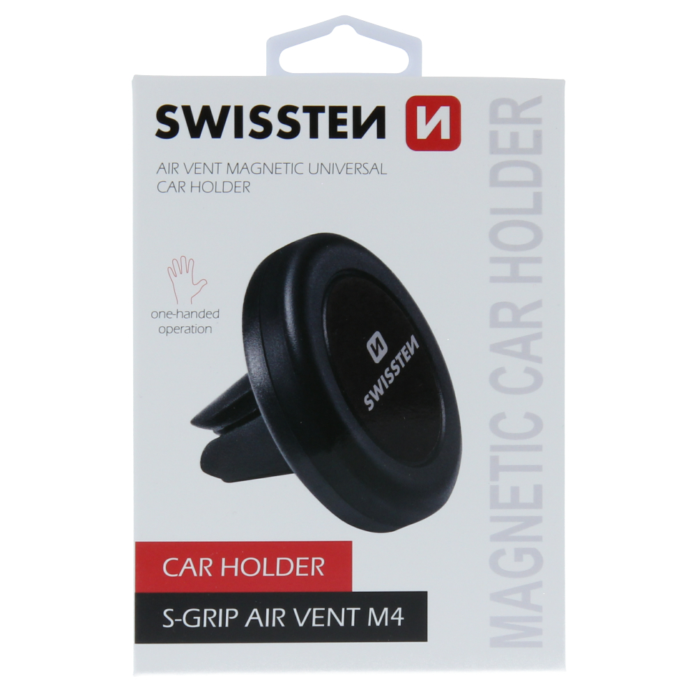 Swissten S-Grip AV-M4 - Magnetický držák do auta pro ventilační mřížku pro MT od 3,5" do 6"