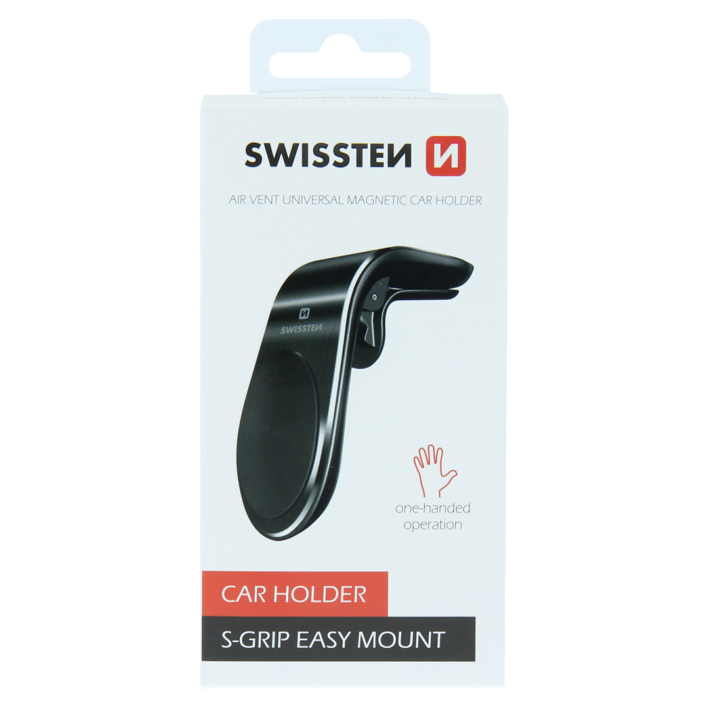 Swissten magnetický držák do auta Easy mount černý do ventilační mřížky