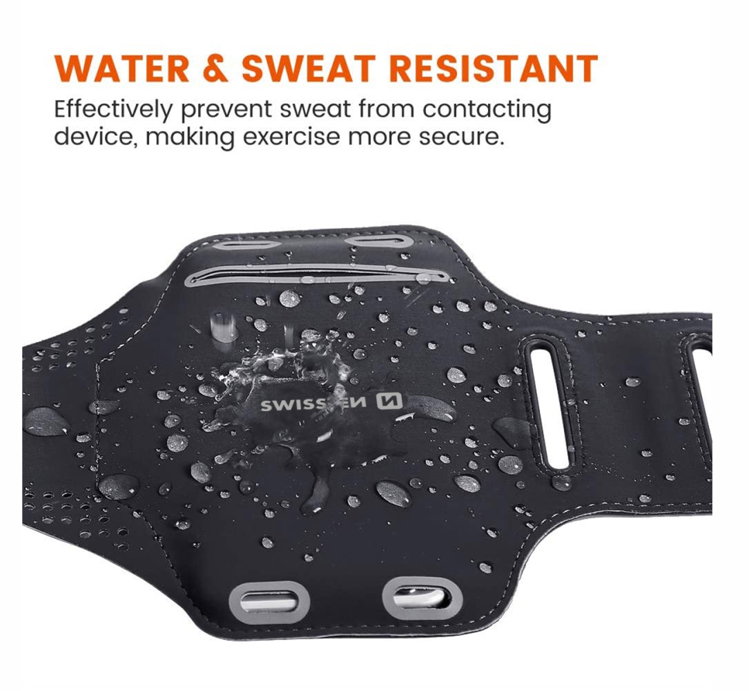 Swissten Armband case vel. 7.0" černé sportovní pouzdro na mobil na ruku