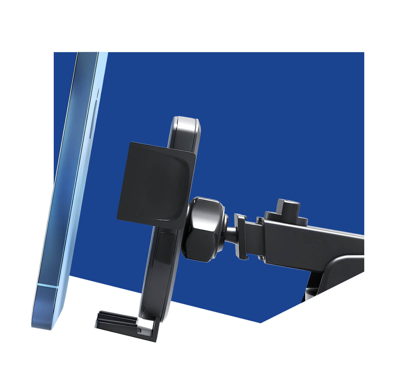 3MK Twist Automatický držák do auta Drive & Charge™ na čelní sklo i palubní desku - snadná montáž a demontáž držáku bez ztráty jeho adhezivních vlastností