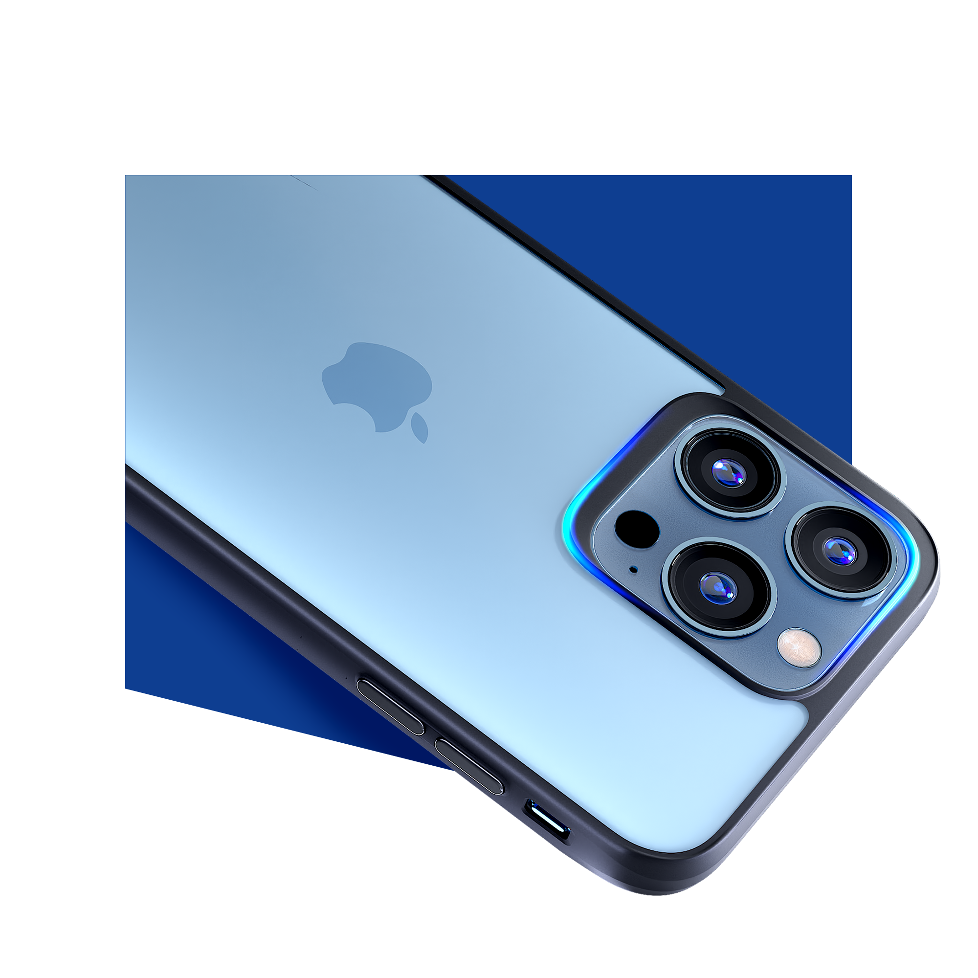 3MK Obal iPhone 13 Satin Armor Case+ transparentní s černým rámečkem