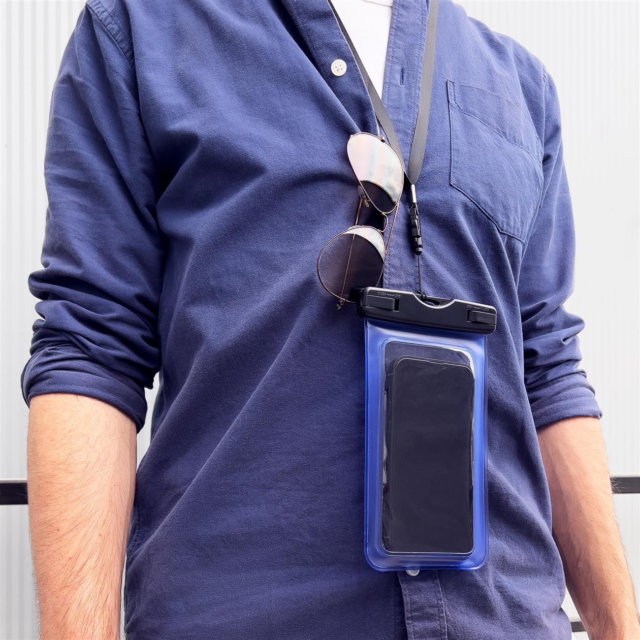 Univerzální - voděodolné pouzdro na mobil černé - na sport - k moři..