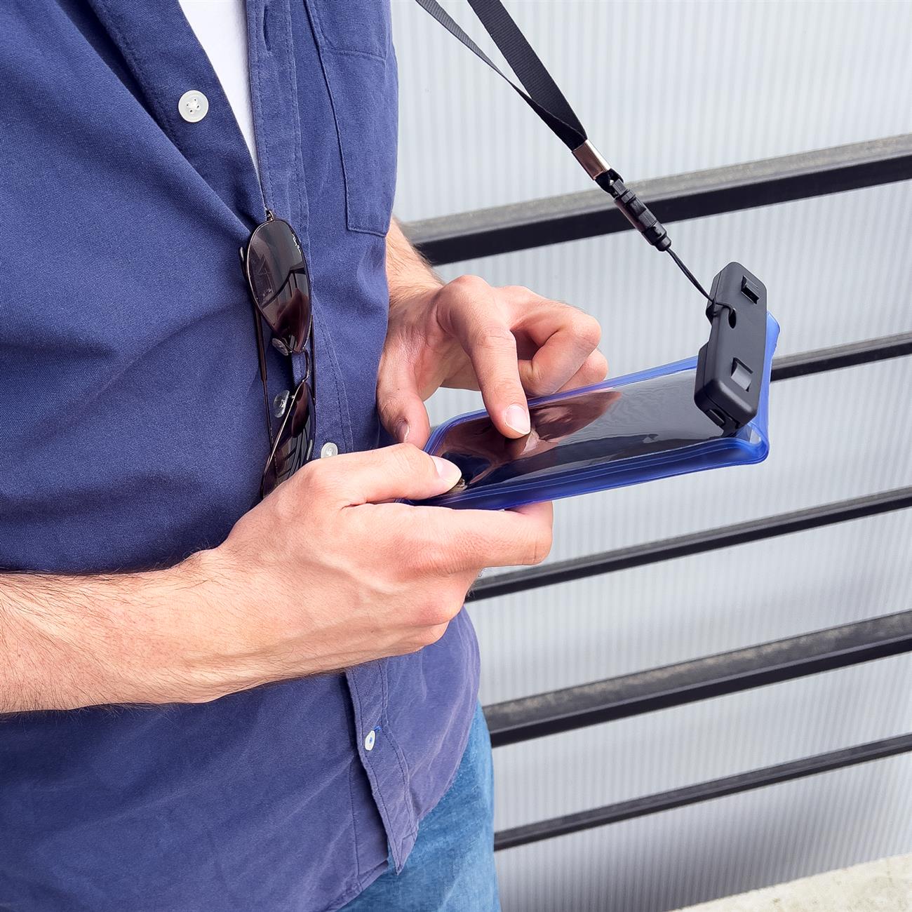 Univerzální - voděodolné pouzdro na mobil černé - na sport - k moři..