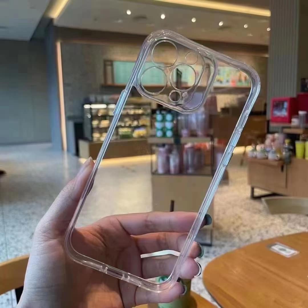 Obal iPhone 14 Max PC+TPU pevné ochranné pouzdro transparentní