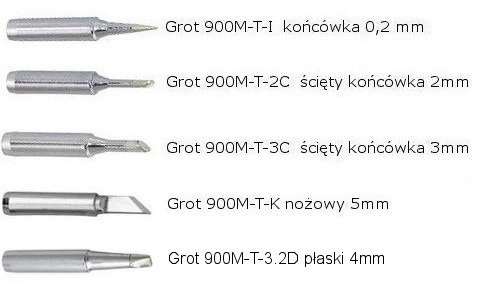 Hroty pro pájecí stanice 900M-T soldering stations 5ks v setu