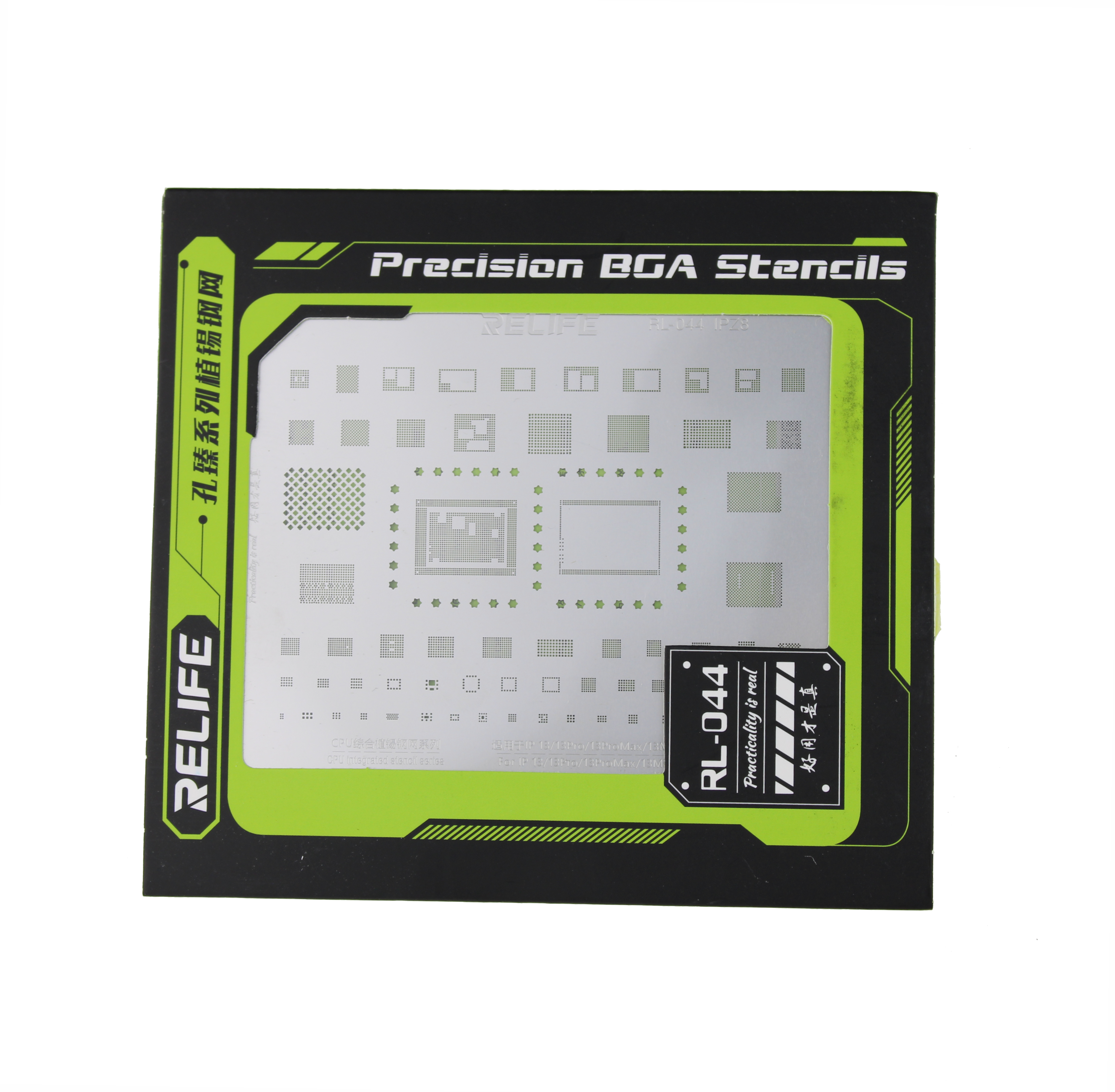 Šablona na opravu pro IC BGA iPhone 13 / 13 mini / 13 Pro / 13 Pro Max RELIFE RL-044 IPZ8