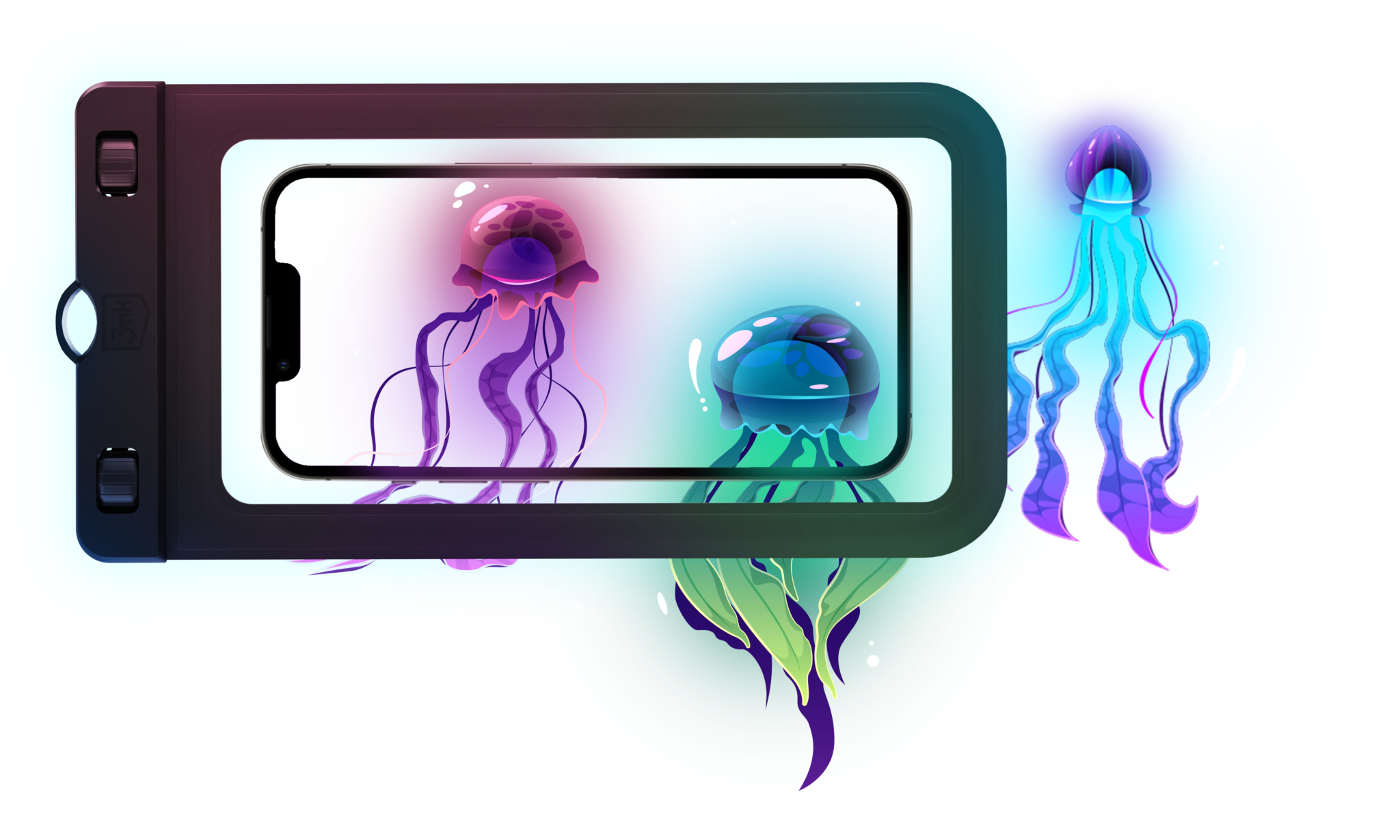 Obal 3mk Hydro Case - černé vodotěsné pouzdro