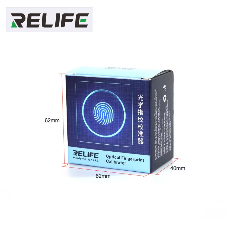 Relife RL-071B 4v1 optický kalibrátor otisků prstů