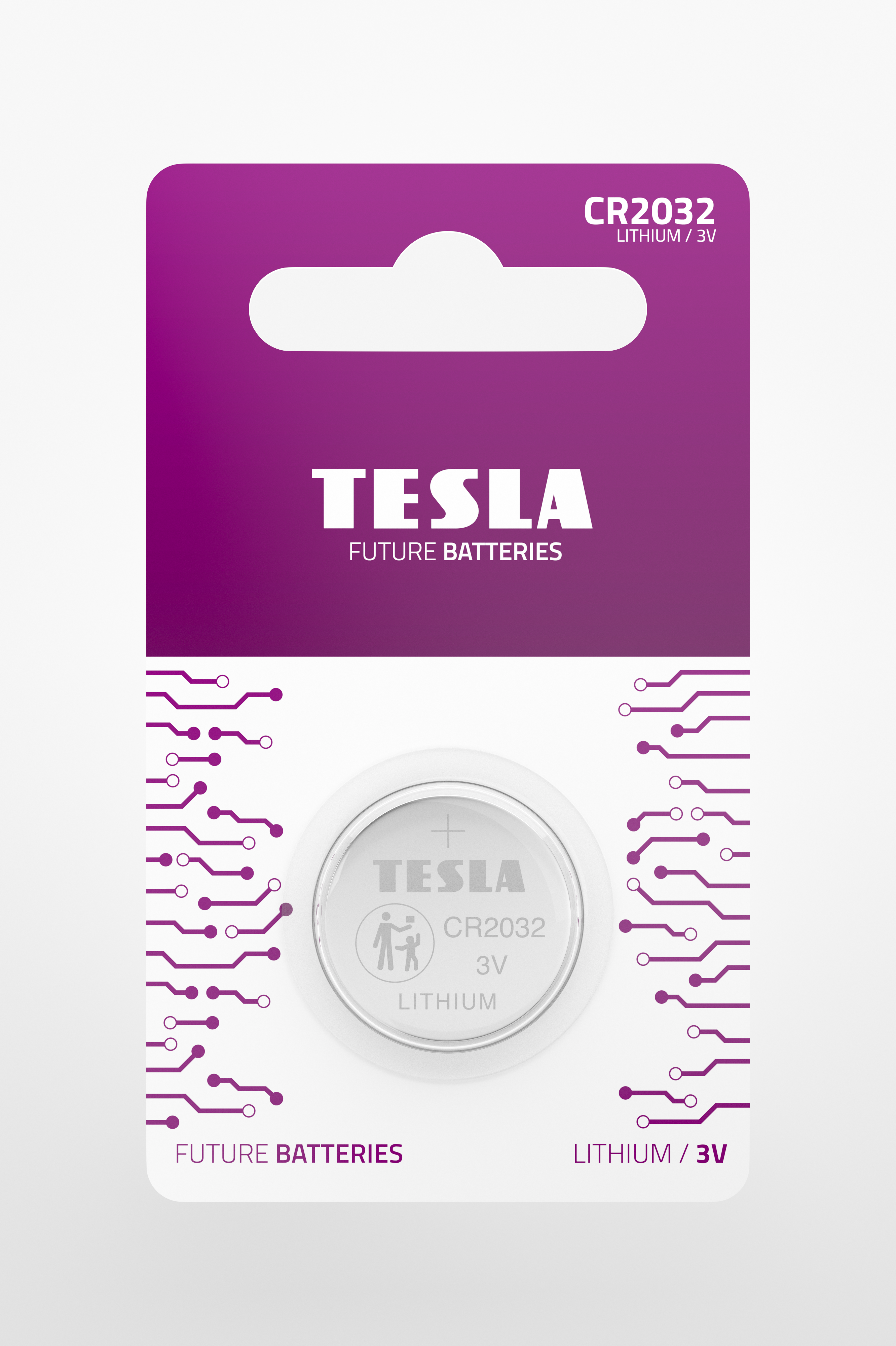 Bezrtuťová lithiová baterie TESLA CR2032 5ks