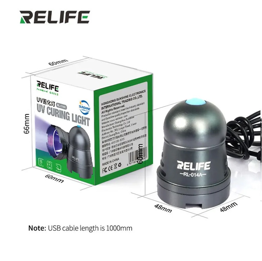 UV lampa RELIFE RL-014A na vytvrzování lepidel a UV mask na povrchu základních desek