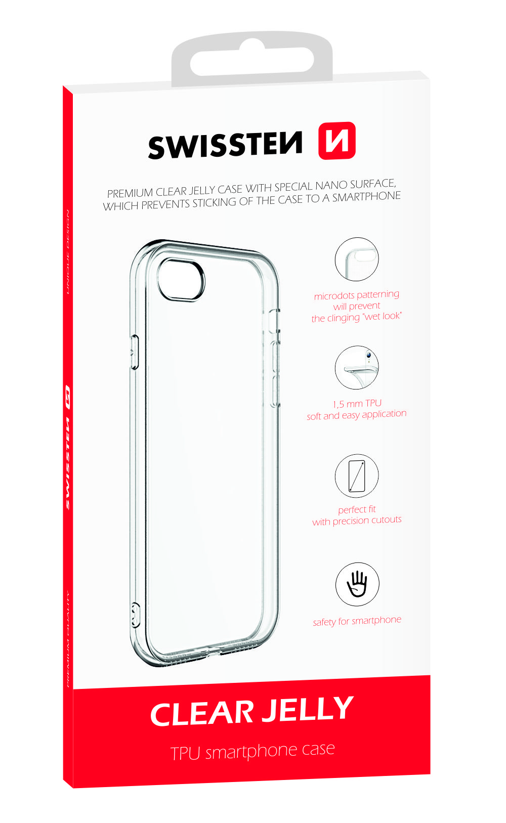 Swissten pouzdro čiré jelly case pro iPhone 15 Pro transparentní obal