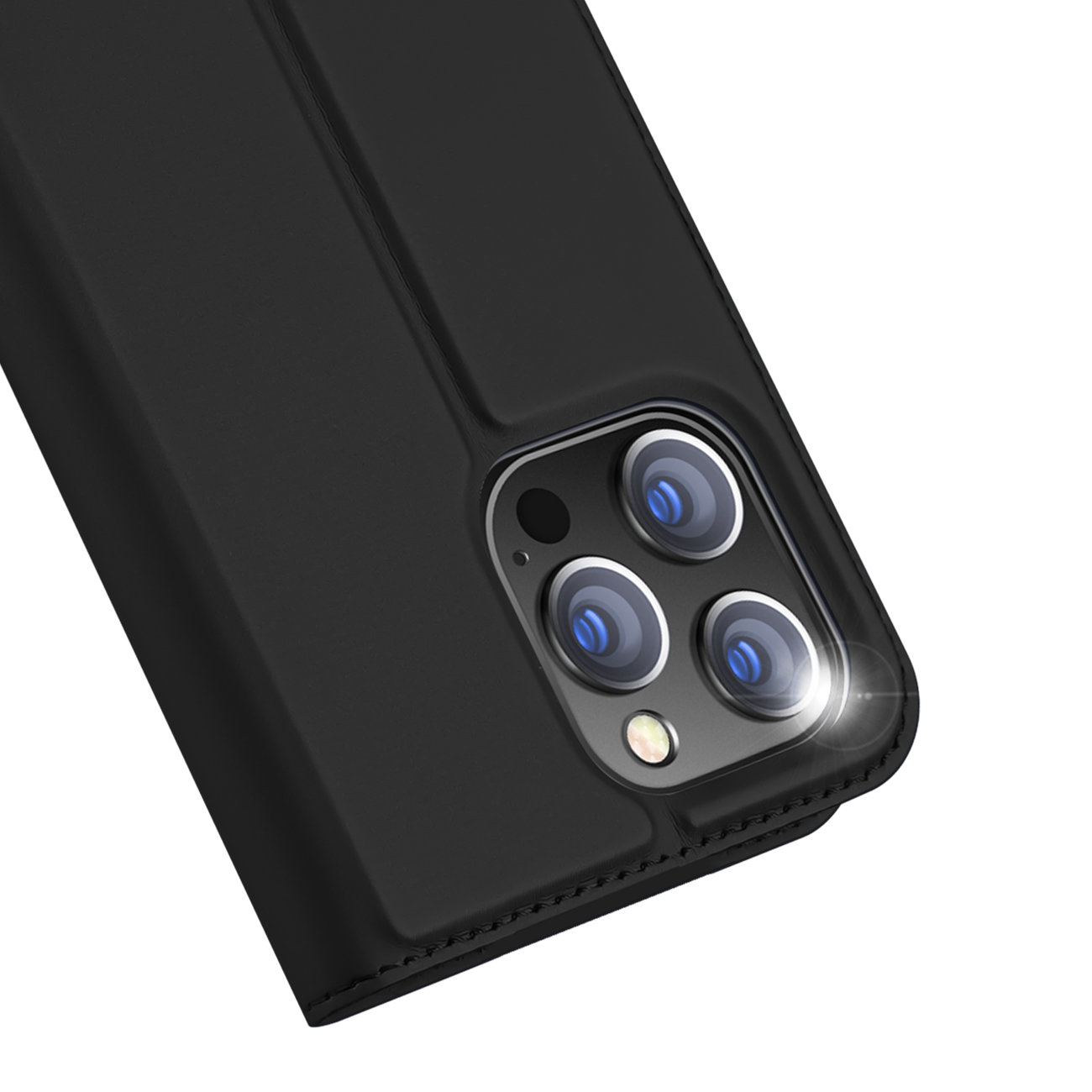 Obal iPhone 15 Pro Max černé Dux Ducis Skin Pro flipové a peněženkové pouzdro - flip- kniha