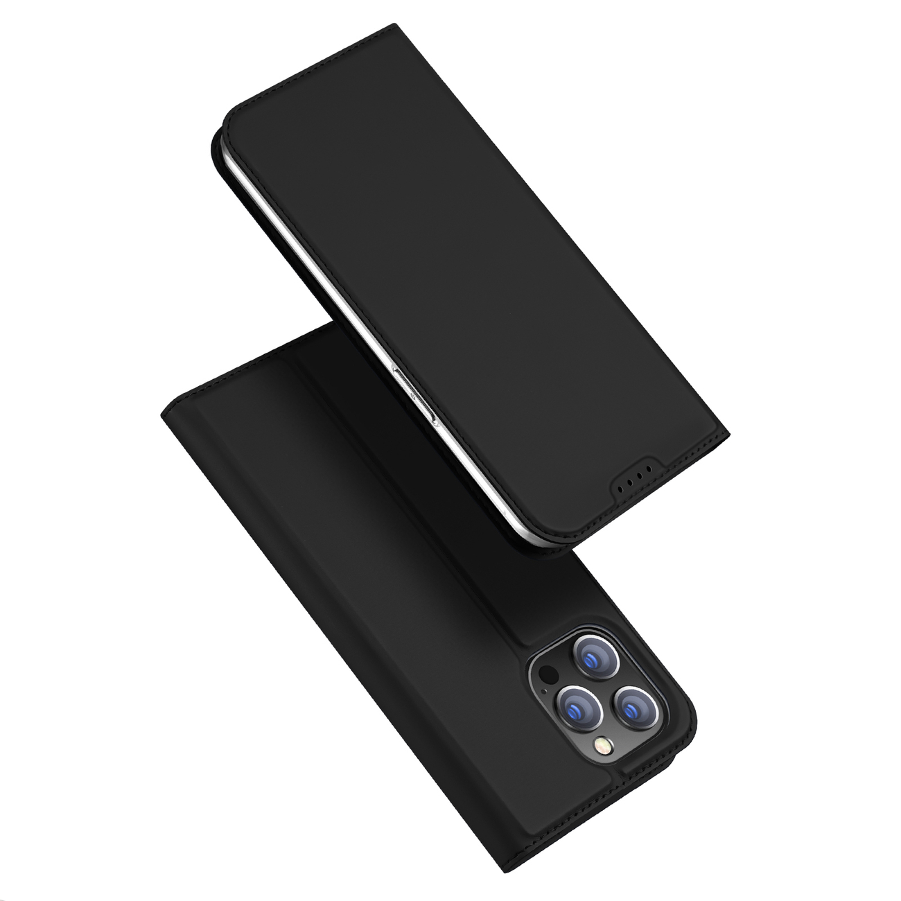 Obal iPhone 15 Pro Max černé Dux Ducis Skin Pro flipové a peněženkové pouzdro - flip- kniha