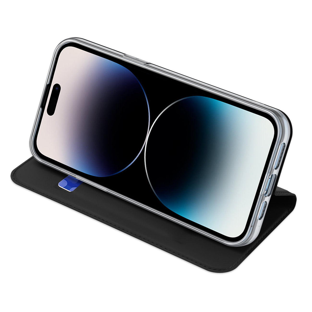 Obal iPhone 15 Pro Max černé Dux Ducis Skin Pro flipové a peněženkové pouzdro - flip- kniha