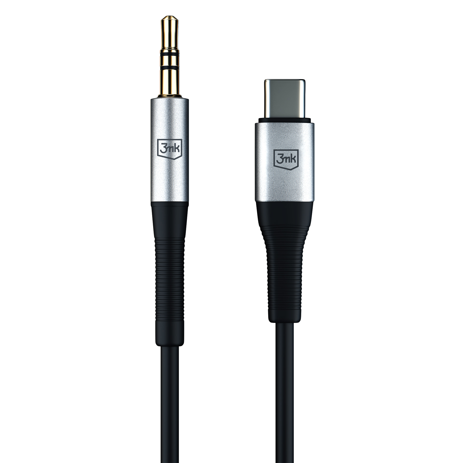 3MK kabel AUX USB-C - Jack 3,5 mm černý