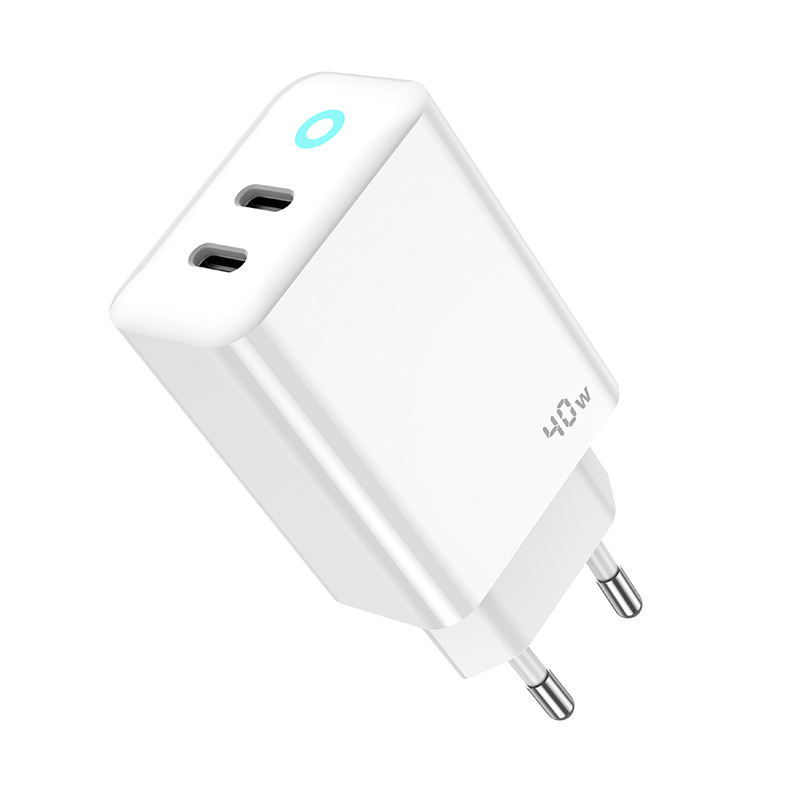 JELLICO síťová nabíječka - EU19 GaN PD 40W 2xUSB-C bílá