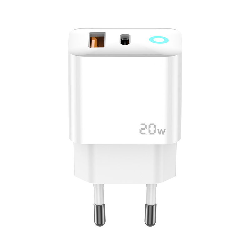 JELLICO síťová nabíječka - EU11 PD 20W 1xUSB-C + 1xUSB QC3.0 bílá