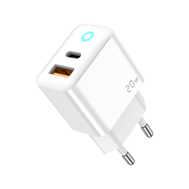 JELLICO síťová nabíječka - EU11 PD 20W 1xUSB-C + 1xUSB QC3.0 bílá
