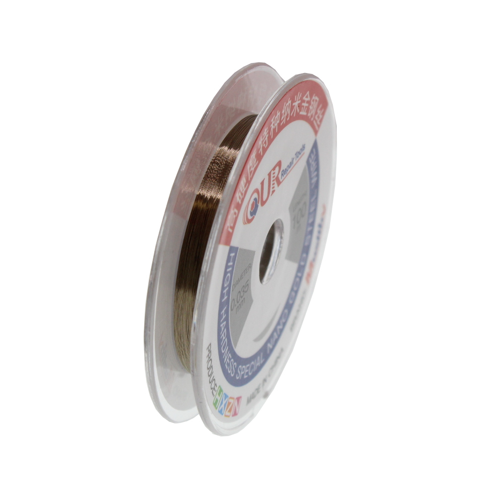 Musttby molybdenový drát pro oddělení LCD od sklíčka 0,035 mm a délka 100 m