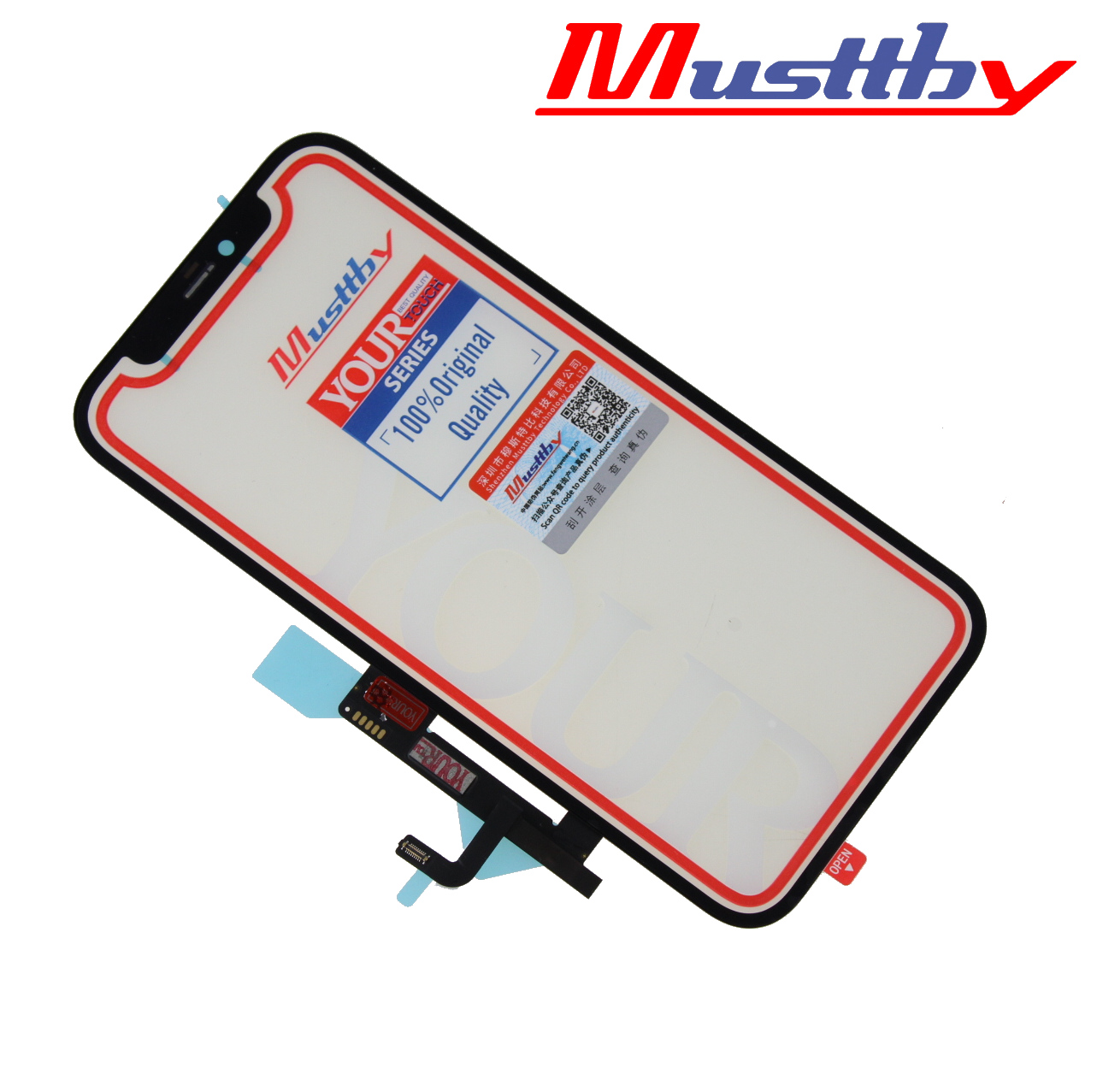Dotyková vrstva iPhone X + OCA Musttby YOUR s originálním dotykovým ovladačem