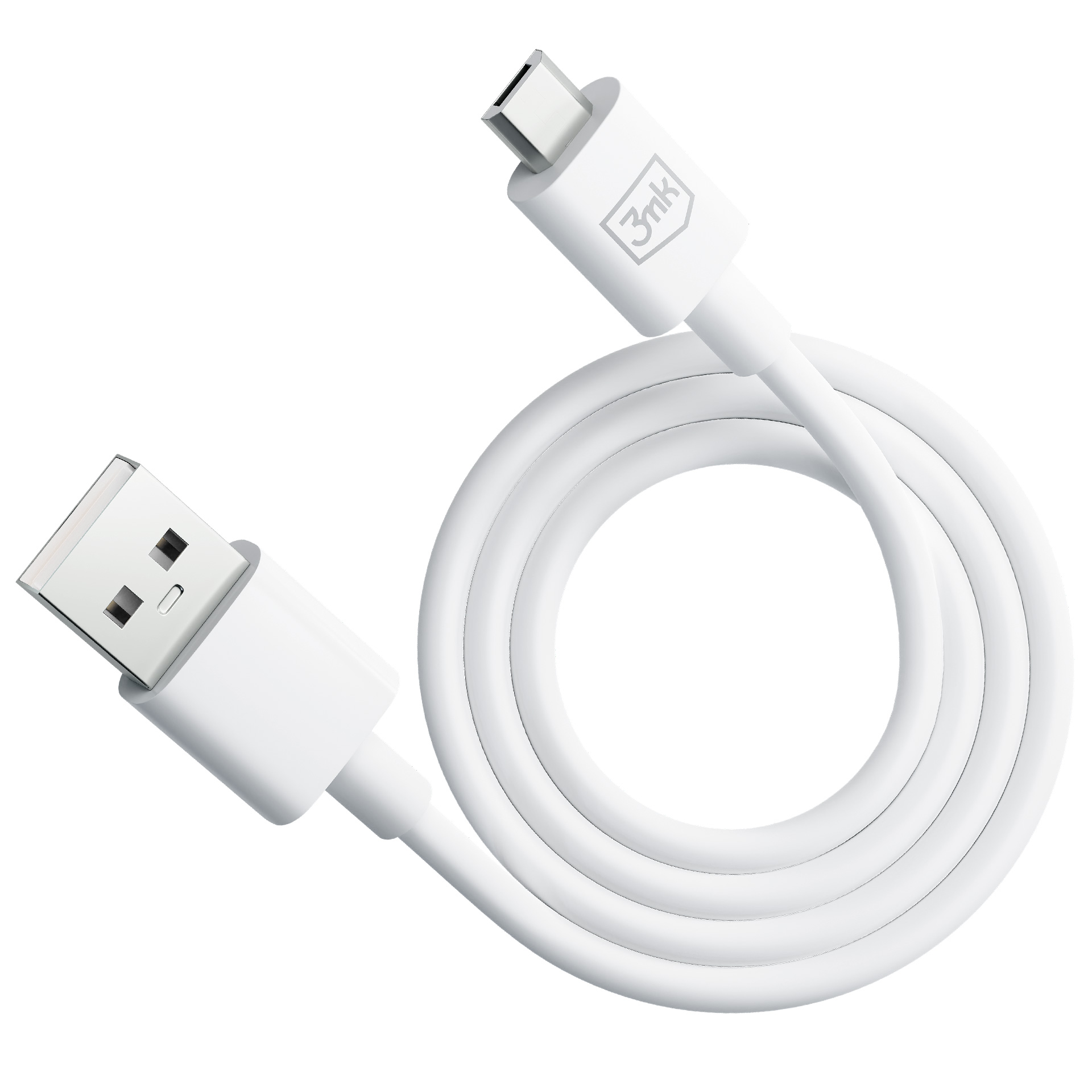 3MK Hyper kabel USB-A na MicroUSB 2,4A 1,2 m bílý