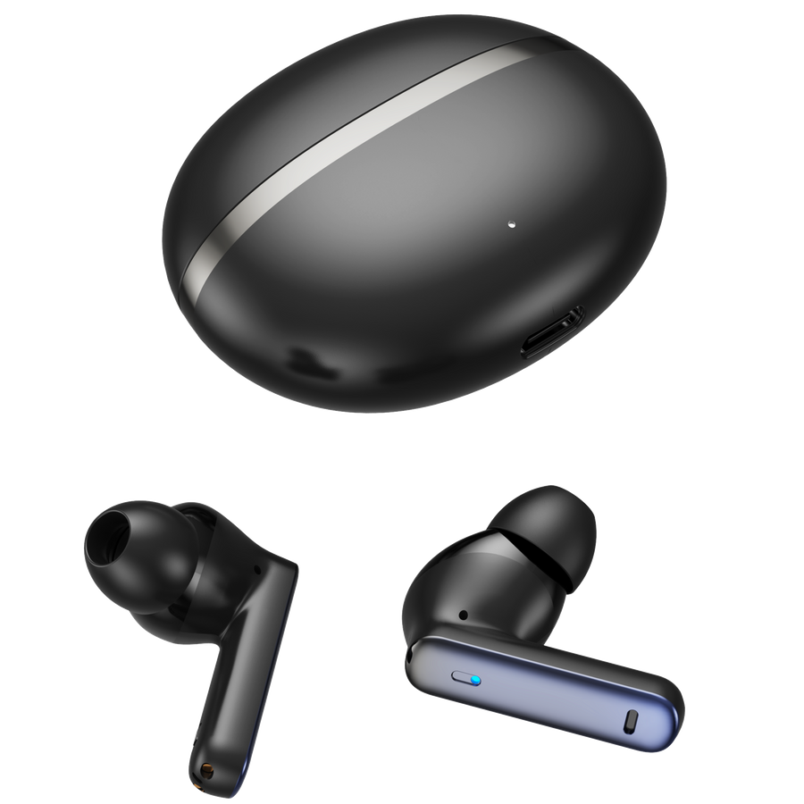 Jellico bezdrátová sluchátka ANC+ENC TWS černé