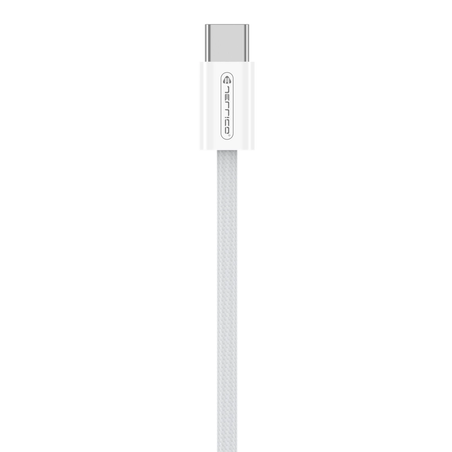 Kabel Jellico IP15 USB-C/USB-C 60W 1m nylonový oplet bílý