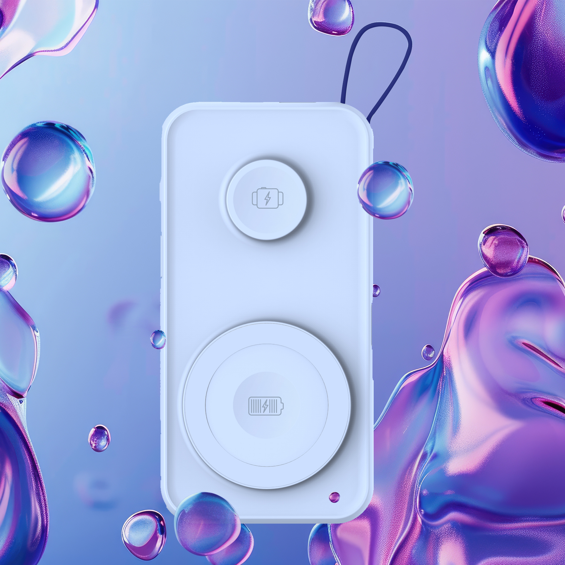 3mk Powerbanka PastelUp 10 000 mAh 22,5W MagSafe + Apple Watch modrá