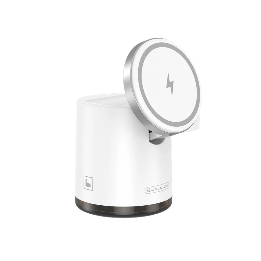Jellico 4v1 inteligentní magnetická bezdrátová nabíječka W22 – 23W rychlé nabíjení, bílá