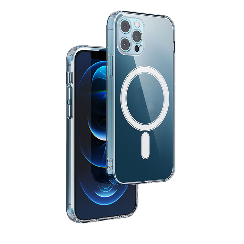 Obal iPhone 15 pro Max transparentní Anti Shock ochranné pouzdro s MagSafe a ochranou kamery