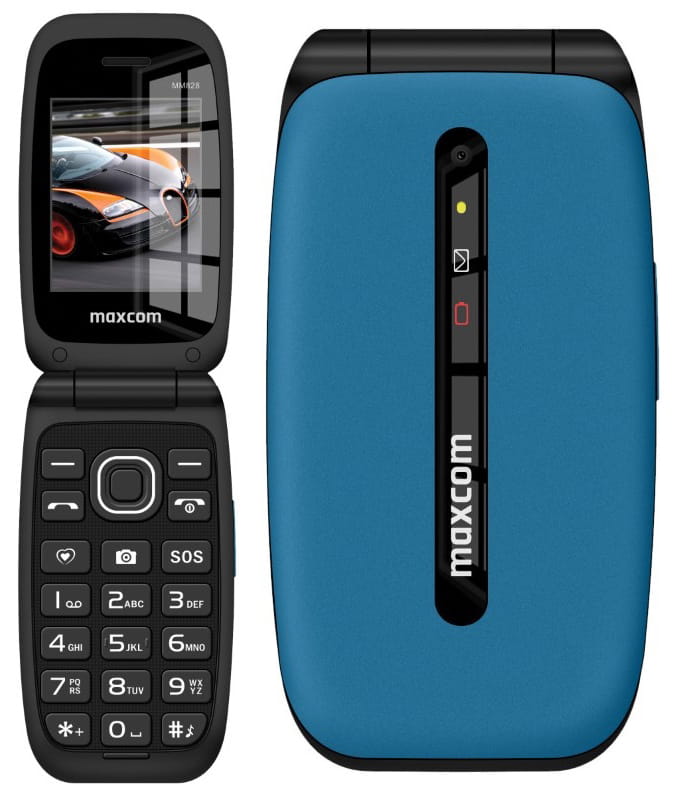 Telefon pro seniory MaxCom MM828 4G modrý
