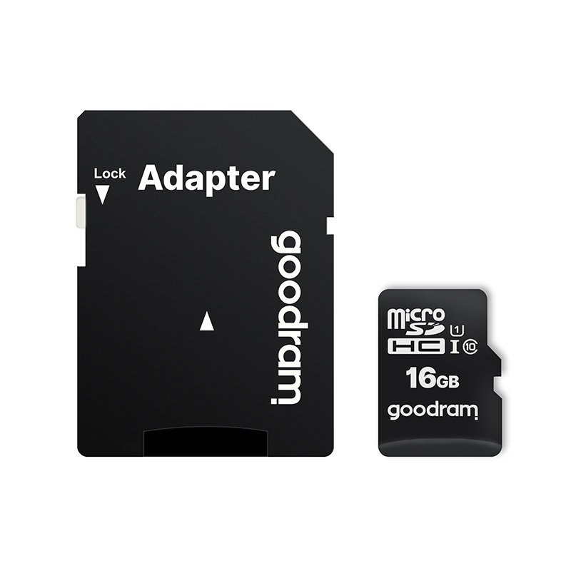Paměťová karta Goodram micro SDHC 16GB + adaptér