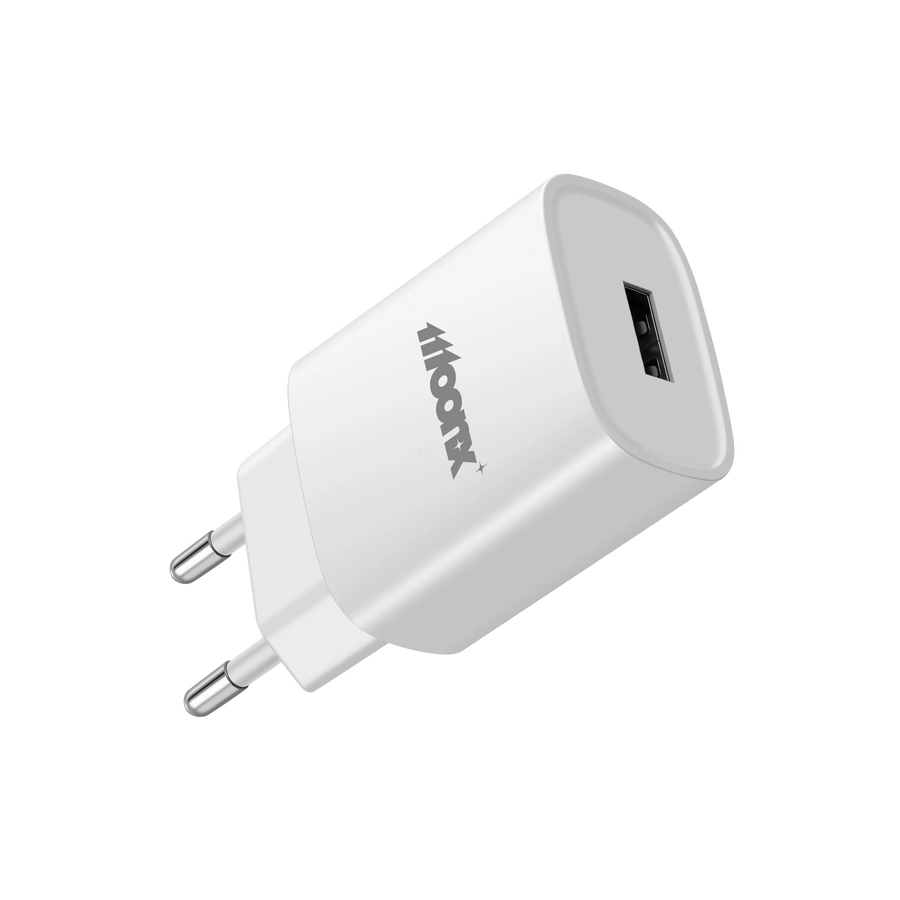 MOONX síťová nabíječka MC01 2.1A 10.5W 1xUSB + kabel Micro bílý