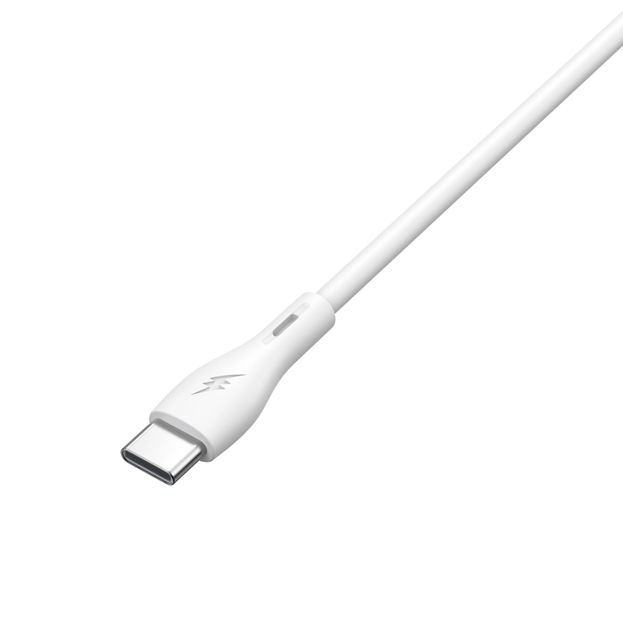 MOONX síťová nabíječka MC02 2.4A 12W 2xUSB + kabel USB-C bílá